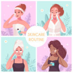 skincare routine flat concept vector 35544493 1